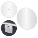 Lustro łazienkowe LED okrągłe ścienne 80 cm 3 barwy włącznik dotykowy ModernHome ModernHome