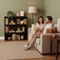 Nowoczesny regał stojący do salonu i sypialni 3 poziomy czarny ModernHome ModernHome