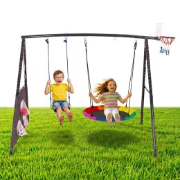 Plac zabaw dla dzieci huśtawka ogrodowa 4w1 kosz do koszykówki bocianie gniazdo ECOTOYS ECOTOYS