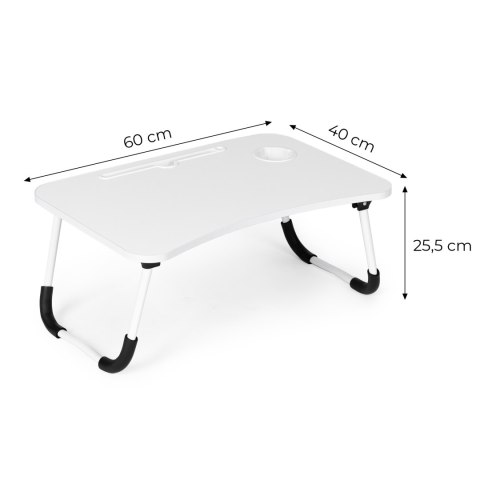Podstawka pod laptopa składana stolik do łóżka 60x40 cm biała ModernHome ModernHome