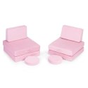 Sofa modułowa duża składana dla dzieci DIY 8 miękkich poduch - różowa ECOTOYS ECOTOYS