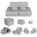 Sofa modułowa duża składana dla dzieci DIY 8 miękkich poduch - szara ECOTOYS ECOTOYS