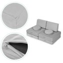 Sofa modułowa duża składana dla dzieci DIY 8 miękkich poduch - szara ECOTOYS ECOTOYS