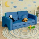 Sofa składana modułowa dla dzieci duża 2-osobowa DIY 10 miękkich poduch - niebieska ECOTOYS ECOTOYS