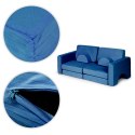 Sofa składana modułowa dla dzieci duża 2-osobowa DIY 10 miękkich poduch - niebieska ECOTOYS ECOTOYS