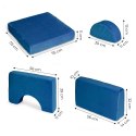 Sofa składana modułowa dla dzieci duża 2-osobowa DIY 10 miękkich poduch - niebieska ECOTOYS ECOTOYS