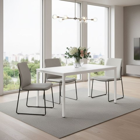 Stół do kuchni jadalni dla 4-5 osób biurko komputerowe 120x60 cm biały ModernHome ModernHome