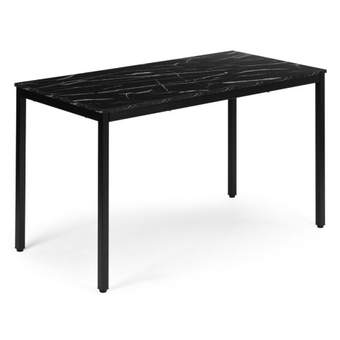 Stół do kuchni jadalni dla 4-5 osób biurko komputerowe 120x60 cm czarny marmur ModernHome ModernHome
