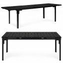 Stół ogrodowy rozkładany 180-240 cm do 12 os. stal HDPE czarny MultiGarden MultiGarden