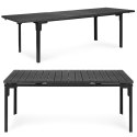 Stół ogrodowy rozkładany 180-240 cm do 12 os. stal HDPE szary MultiGarden MultiGarden