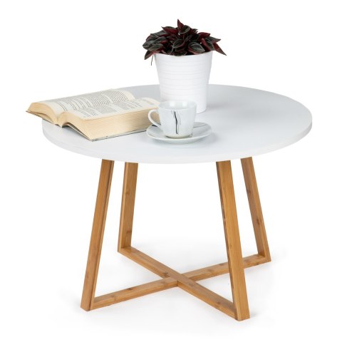 Stolik kawowy nowoczesny skandynawski 60 cm bambus ModernHome ModernHome