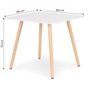 Stolik kuchenny nowoczesny drewniany kwadratowy 80x80 cm ModernHome ModernHome