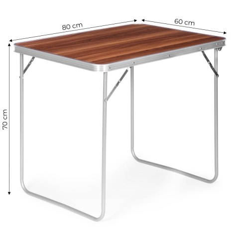 Stolik turystyczny stół piknikowy składany blat 80x60 cm brązowy MultiGarden MultiGarden