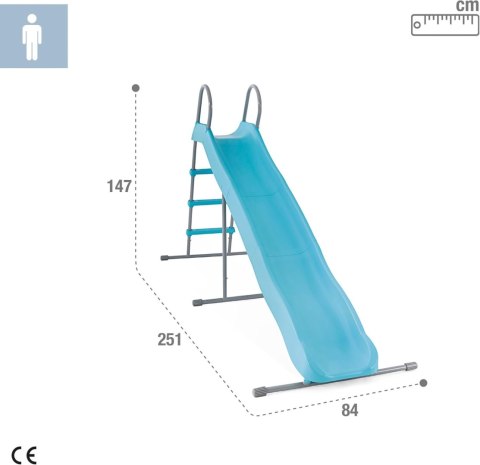 Zjeżdżalnia dla dzieci ogrodowa ślizg 244 cm duża stal tworzywo INTEX 44107 INTEX
