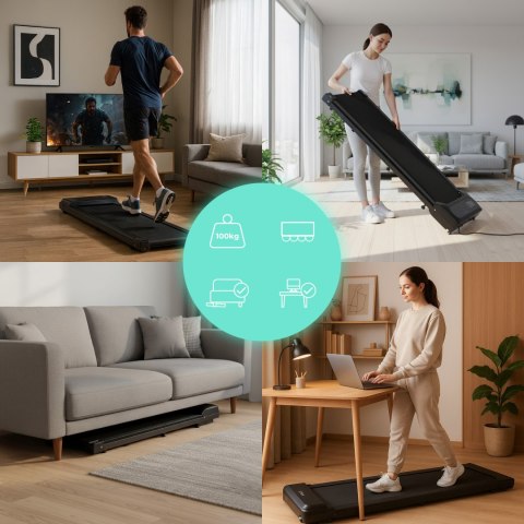 Bieżnia domowa elektryczna walking pad treningowy pod biurko 6 km/h MOVEPRO MOVEPRO
