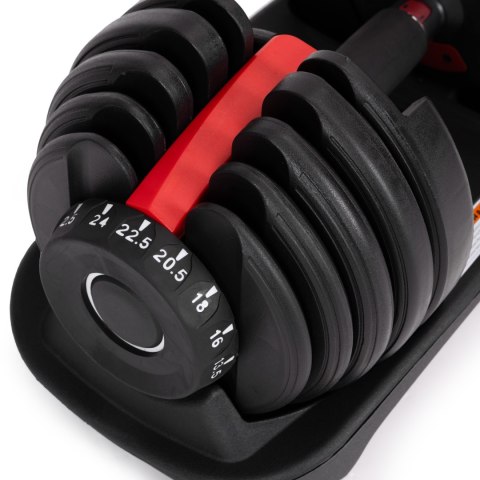 Hantel regulowany żeliwny z podstawką obciążenie 2,5-24 kg MOVEPRO MOVEPRO