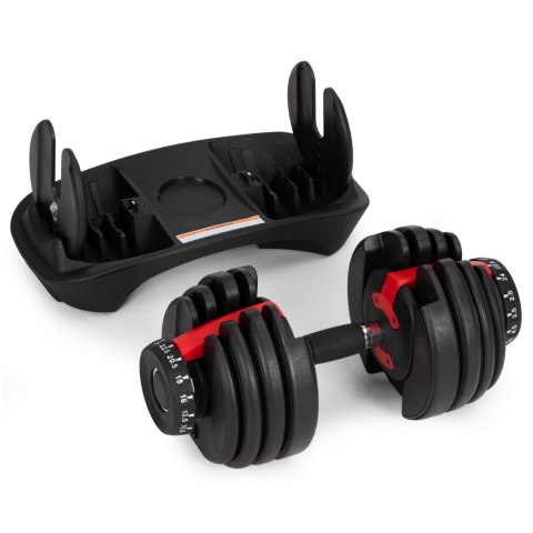 Hantel regulowany żeliwny z podstawką obciążenie 2,5-24 kg MOVEPRO MOVEPRO