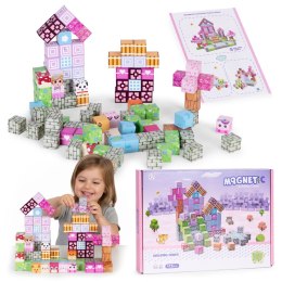 Klocki magnetyczne konstrukcyjne dla dzieci zestaw 113 elementów MULTISTORE