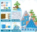 Klocki magnetyczne konstrukcyjne dla dzieci zestaw 124 elementów - zima MULTISTORE