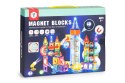 Klocki magnetyczne świecące konstrukcyjne tor kulkowy kulodrom 134 elementy MULTISTORE