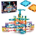 Klocki magnetyczne tor kulkowy LED klocki konstrukcyjne kulodrom 166 elementów MULTISTORE