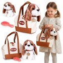 Pluszowy piesek w torebce beagle maskotka dla dziecka + szczotka do pielęgnacji MULTISTORE