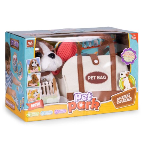 Pluszowy piesek w torebce beagle maskotka dla dziecka + szczotka do pielęgnacji MULTISTORE