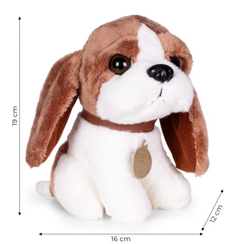 Pluszowy piesek w torebce beagle maskotka dla dziecka + szczotka do pielęgnacji MULTISTORE