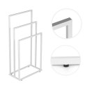 Stojak na ręczniki wieszak wolnostojący metalowy 3 ramiona biały ModernHome ModernHome