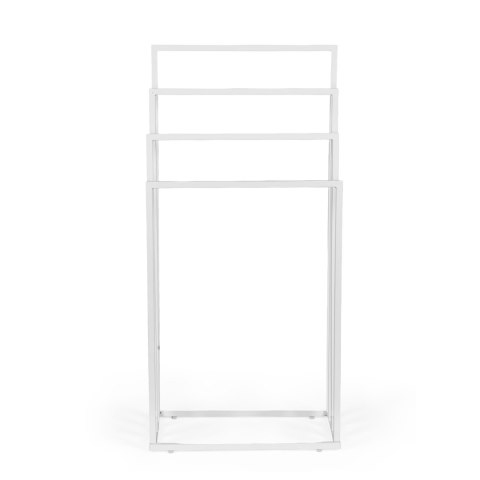 Stojak na ręczniki wieszak wolnostojący metalowy 4 ramiona biały ModernHome ModernHome