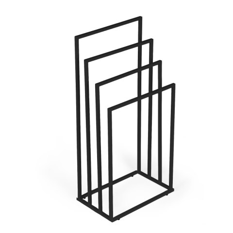 Stojak na ręczniki wieszak wolnostojący metalowy 4 ramiona czarny ModernHome ModernHome