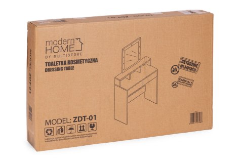 Toaletka kosmetyczna z lustrem i oświetleniem LED 3 barwy regulacja jasności ModernHome ModernHome