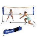 Uniwersalna siatka 305x140 cm 3w1 regulowana do badmintona siatkówki tenisa torba MOVEPRO MOVEPRO