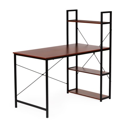 Biurko komputerowe drewniane regał z półkami loft ModernHome Biurko komputerowe drewniane regał z półkami loft ModernHome