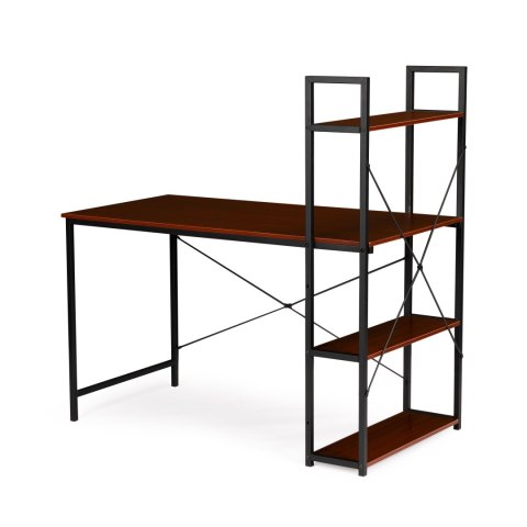 Biurko komputerowe drewniane regał z półkami loft ModernHome Biurko komputerowe drewniane regał z półkami loft ModernHome
