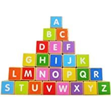 Drewniany pociąg duże klocki edukacyjne alfabet ECOTOYS ECOTOYS Drewniany pociąg duże klocki edukacyjne alfabet ECOTOYS ECOTOYS
