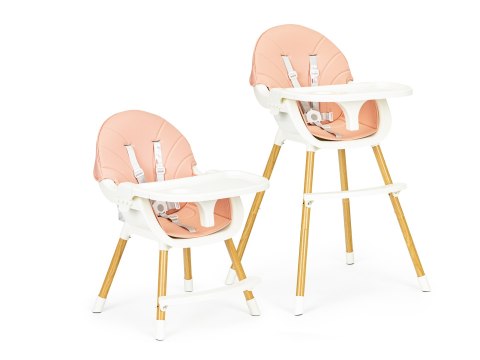 Krzesełko fotelik do karmienia 2w1 różowe ECOTOYS ECOTOYS Krzesełko fotelik do karmienia 2w1 różowe ECOTOYS ECOTOYS