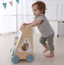 Pchacz chodzik drewniany edukacyjny z ruchomymi elementami ECOTOYS MULTISTORE