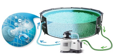 Pompa piaskowa filtrująca do basenu 10 500 L/h INTEX 26648 INTEX Pompa piaskowa filtrująca do basenu 10 500 L/h INTEX 26648 INTEX