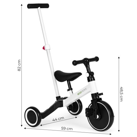 Rower trójkołowy biegowy 2w1 rączka do prowadzenia ECOTOYS ECOTOYS Rower trójkołowy biegowy 2w1 rączka do prowadzenia ECOTOYS ECOTOYS