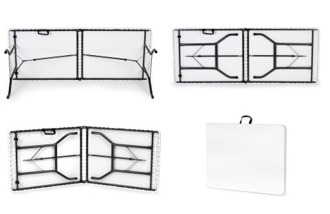 Stół cateringowy 180 cm składany w walizkę biały ModernHome ModernHome Stół cateringowy 180 cm składany w walizkę biały ModernHome ModernHome