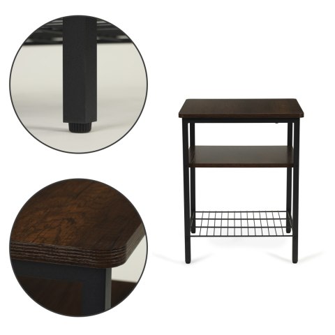 Stolik kawowy 2 półki nowoczesny do salonu loft ModernHome Stolik kawowy 2 półki nowoczesny do salonu loft ModernHome