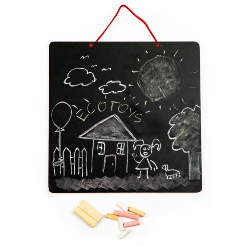 Tablica edukacyjna 3w1 magnetyczna kredowa literki ECOTOYS ECOTOYS Tablica edukacyjna 3w1 magnetyczna kredowa literki ECOTOYS ECOTOYS