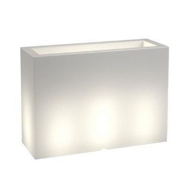 Designerska donica MONUMO LUNGO GRANDE biała z oświetleniem MONUMO Designerska donica MONUMO LUNGO GRANDE biała z oświetleniem MONUMO