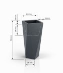 Designerska donica MONUMO VASO Antracyt MONUMO