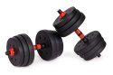 Hantle regulowane 2 x 10kg sztanga zestaw 20kg gryf ModernHome