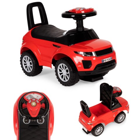 Jeździk dla dzieci autko odpychacz auto dźwięki czerwony MULTISTORE Jeździk dla dzieci autko odpychacz auto dźwięki czerwony MULTISTORE