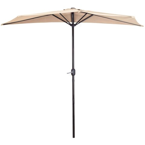Parasol ogrodowy pół-parasol ścienny na taras 2,7 m beżowy MultiGarden MultiGarden Parasol ogrodowy pół-parasol ścienny na taras 2,7 m beżowy MultiGarden MultiGarden