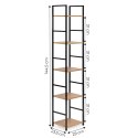 Regał drewniany nowoczesny metalowa rama LOFT 5 półek ModernHome ModernHome