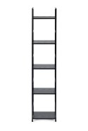 Regał drewniany nowoczesny metalowa rama LOFT 5 półek czarny ModernHome ModernHome